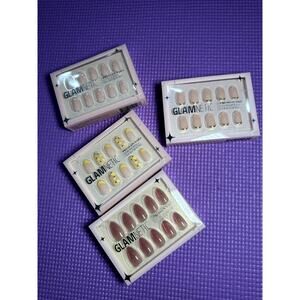 Glamnetic Press On Nails Lot: Limoncello, Goal Digger, Rose, Little Miss NEW